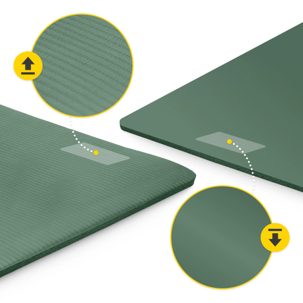 Mata fitness, do ćwiczeń, jogi NBR 1,5cm zielona