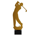 Statuetka metalowa złota GOLF ML-GOLF2