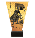 Trofeum szklane 15 cm - VL1-D/FIR/BK , STRAŻ POŻARNA