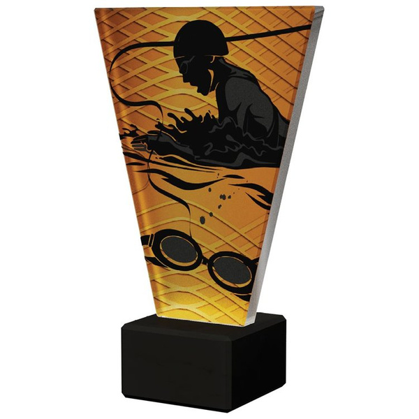 Trofeum szklane 22,5cm - PŁYWANIE - VL1-A/SWI/BK