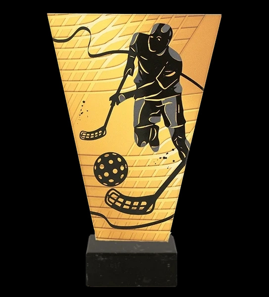 Trofeum szklane 20,5cm - UNIHOKEJ - VL1-B/UNI/BK