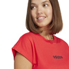 Koszulka damska adidas Essentials Linear Cotton czerwona JG8661