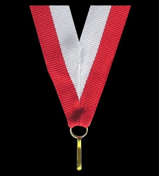 Wstążka do Medalu Tryumf V8 czerwono-biała 11mm