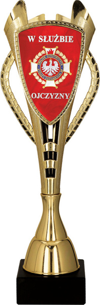 Puchar plastikowy złoty - STRAŻACTWO H-44cm 7243/FIR2-A
