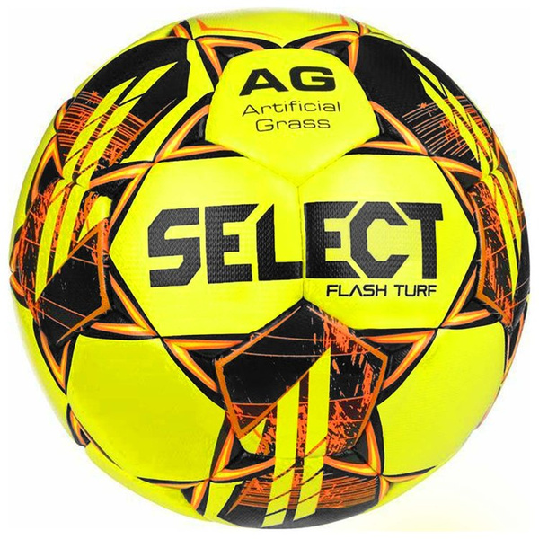 Piłka Nożna Select FLASH TURF v23 żółto-pomarańczowa 