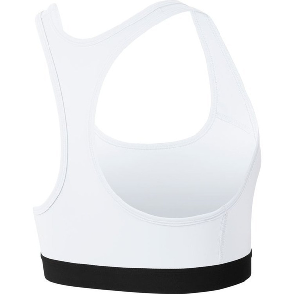 Stanik sportowy damski Nike Swoosh Band Bra Non Pad biały treningowy