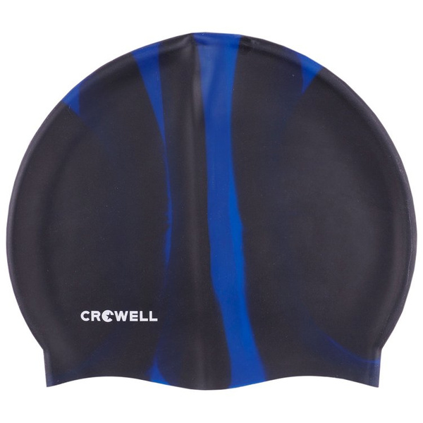 Czepek pływacki silikonowy Crowell Multi Flame czarno-niebieski kol.01