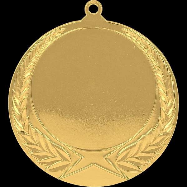 Medal 70mm złoty z miejscem na emblemat MMC1170