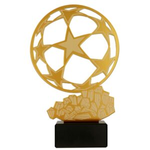 Statuetka metalowa złota PIŁKA NOŻNA MLV-SOC2
