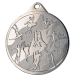Medal srebrny stalowy Taniec średnica 50 mm