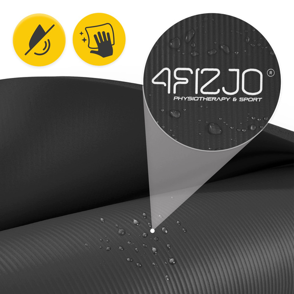 Mata fitness, do ćwiczeń, jogi NBR 1cm czarna