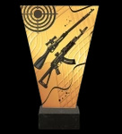 Trofeum szklane 22,5cm - STRZELECTWO BROŃ DŁUGA - VL1-A/SHO2/BK