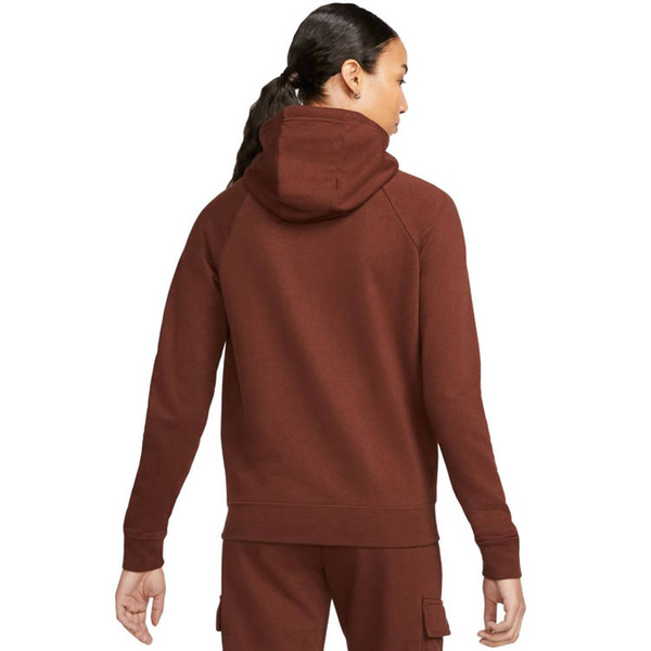 Bluza damska Nike Nsw Essential FLC FZ Hoodie brązowa BV4122 273