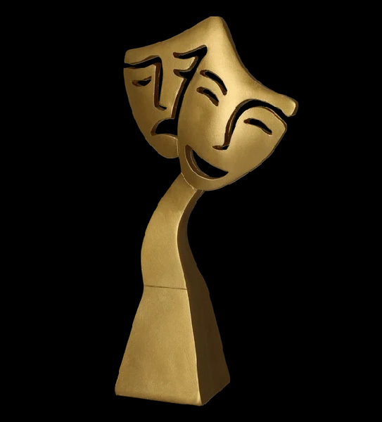 Statuetka odlewana - złota linia -teatr