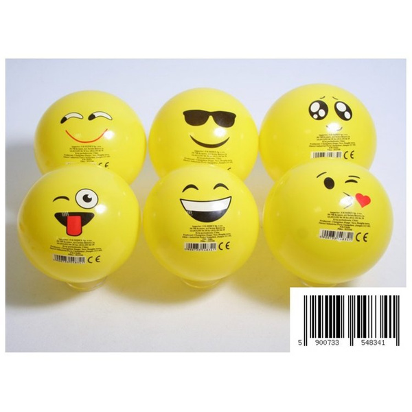 Piłka gumowa Emoji 20 cm 7244