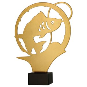 Statuetka metalowa złota WĘDKARSTWO ML-FIS3
