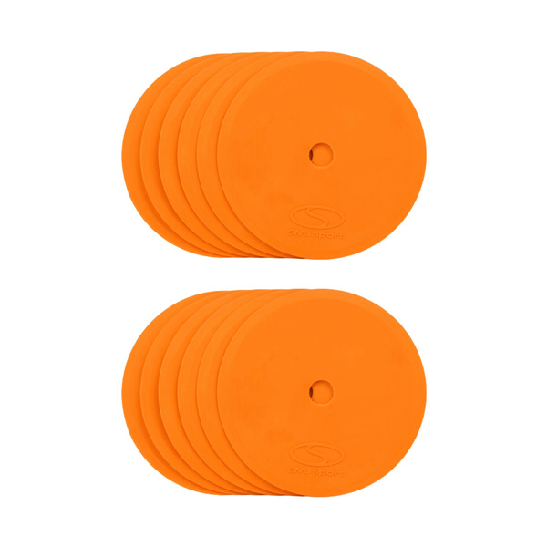 Znaczniki pola płaskie okrągłe Smj 12 szt. pomarańczowe ZPO-O