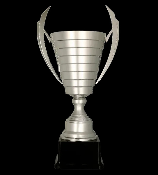 Puchar metalowy srebrny H-45cm, R-160mm 2082C