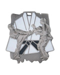 Medal metalowy srebrny KARATE M08/S