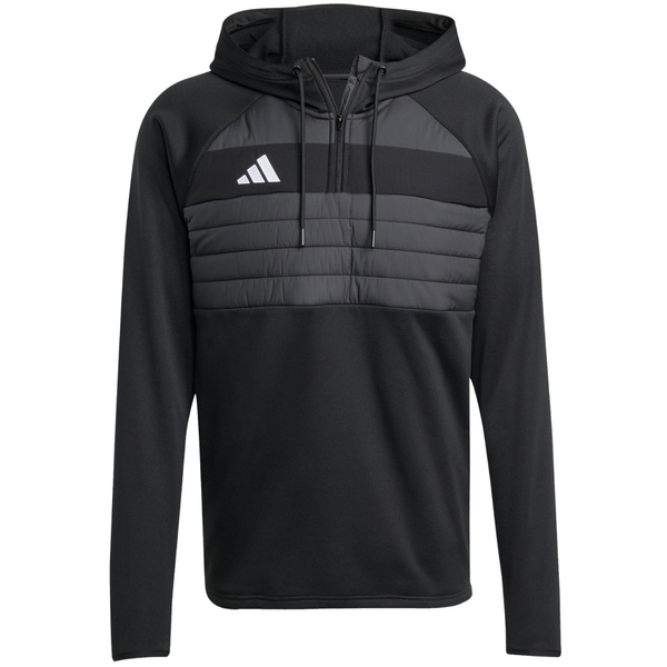 Bluza męska adidas Tiro 25 Essentials Winterized Trainig czarno-szara JN9466