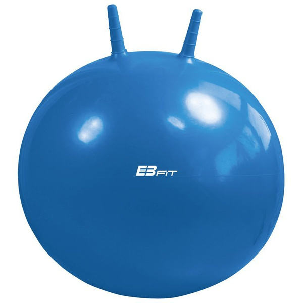Piłka skacząca z uszami EB FIT 55cm niebieska