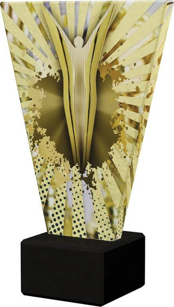 Kolorowe trofeum szklane na podstawie marmurowej - OGÓLNE WIKTORIA