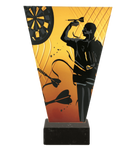Trofeum szklane 15 cm - VL1-D/DAR/BK, dart