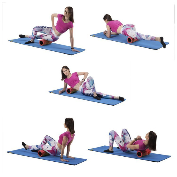Wałek Roller HMS Fitness FS103 33cm czerwony