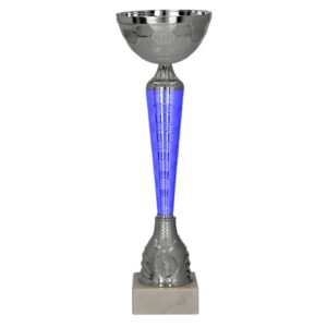 Puchar metalowy srebrno-niebieski uniwersalny 9288G