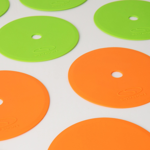 Znaczniki pola płaskie okrągłe Smj 12 szt. zielone i pomarańczowe ZPO-OG