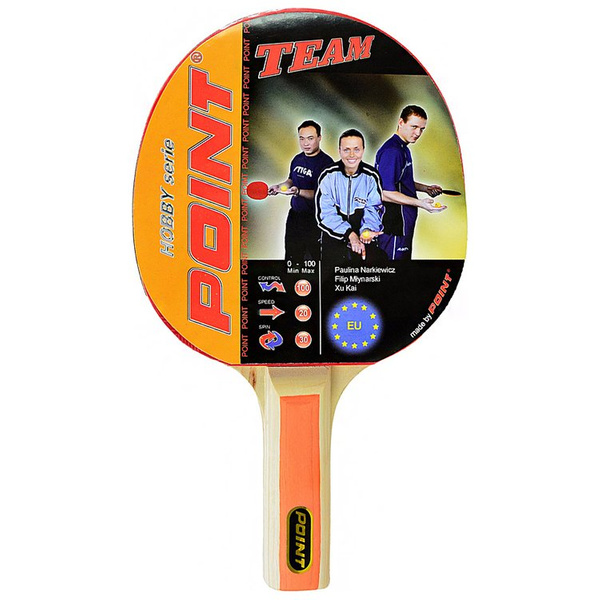 Rakietka do ping ponga tenisa stołowego Point Hobby Team z pokrowcem