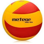 Piłka siatkowa METEOR  CHILI MICRO PU MINI czerwono-żółta rozmiar 4