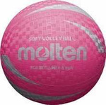 S2Y1250-P Piłka do siatkówki Molten SOFT VOLLEYBALL gumowa różowa