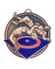 Medal metalowy brązowy ZAPASY M107/B