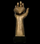 Statuetka odlewana 25cm - SERCE - RFST3040/BR