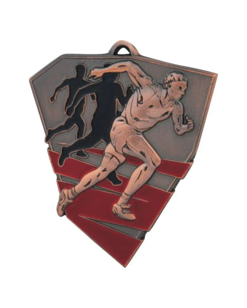 Medal metalowy brązowy BIEGI M05/B