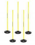 Tor przeszkód slalomowy 100cm laski + podstawa 1,5kg Żółty