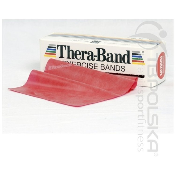 Thera Band® Taśmy Rehabilitacyjne Fitness 1,5 m czerwona, średnia 20232