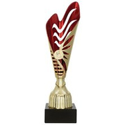 Puchar plastikowy złoto czerwony 9262