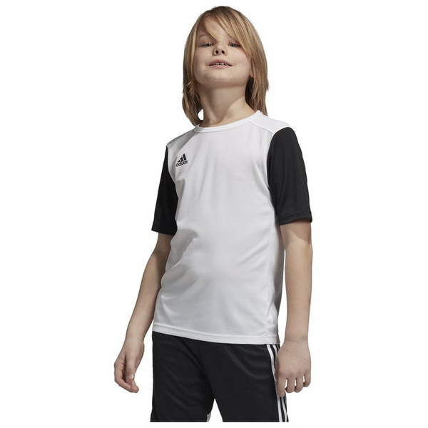 Koszulka dziecięca adidas Estro 19 biało-czarna piłkarska, sportowa