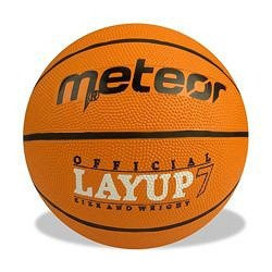 Piłka do koszykówki Meteor LAYUP pomarańczowa rozmiar 7