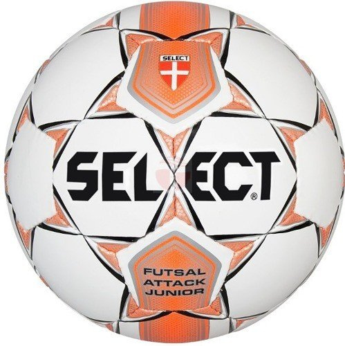 Piłka nożna Select FUTSAL ATTACK pomarańczowo-biała rozmiar 4 halowa